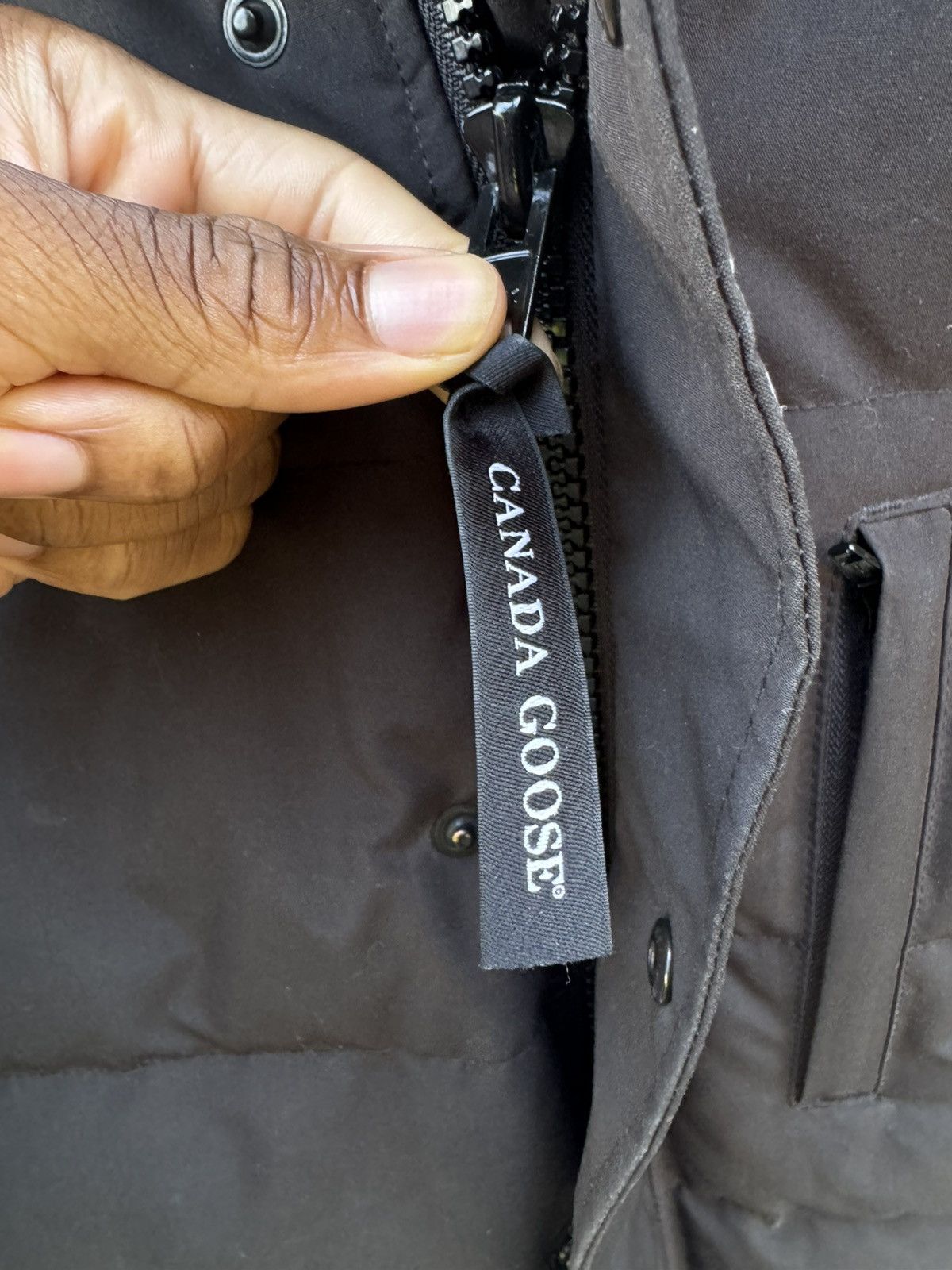 Canada Goose Black Canada Goose Men's Parka with Fur Trim Hood - [XL] Size US XL / EU 56 / 4 - 8 Thumbnail