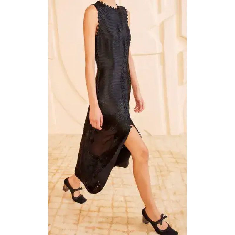 Ulla Johnson Ulla Johnson dioni silk cocktail dress black midi 6 NWT Size M / US 6-8 / IT 42-44 - 1 Thumbnail