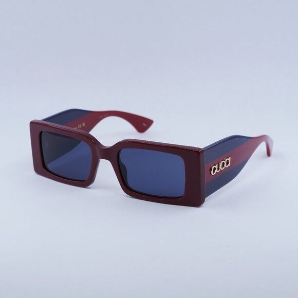 Gucci 🕶️ New Gucci GG1860S 003 Sunglasses - Burgundy/Blue/Red Size ONE SIZE - 1 Thumbnail