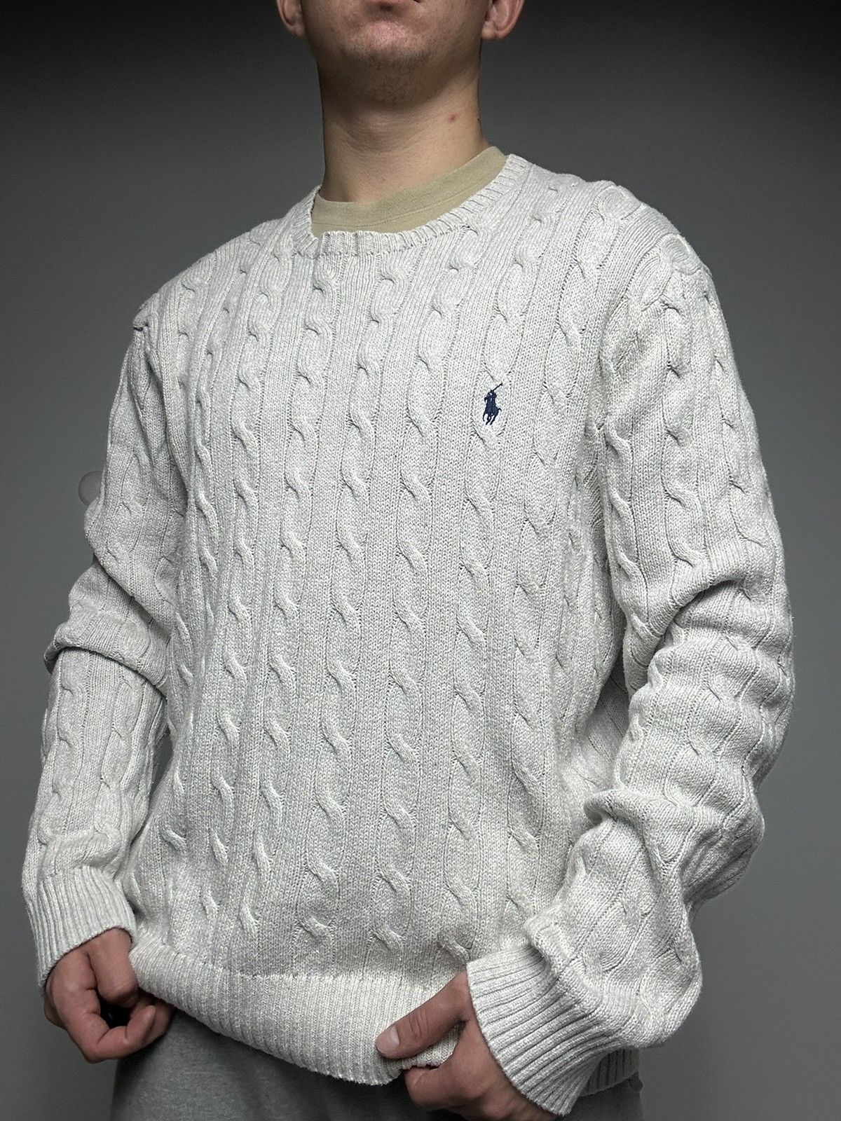 Polo Ralph Lauren Mens Knitwear Polo Ralph Lauren Cable Sweater Oldmoney Size US XXL / EU 58 / 5 - 3 Thumbnail