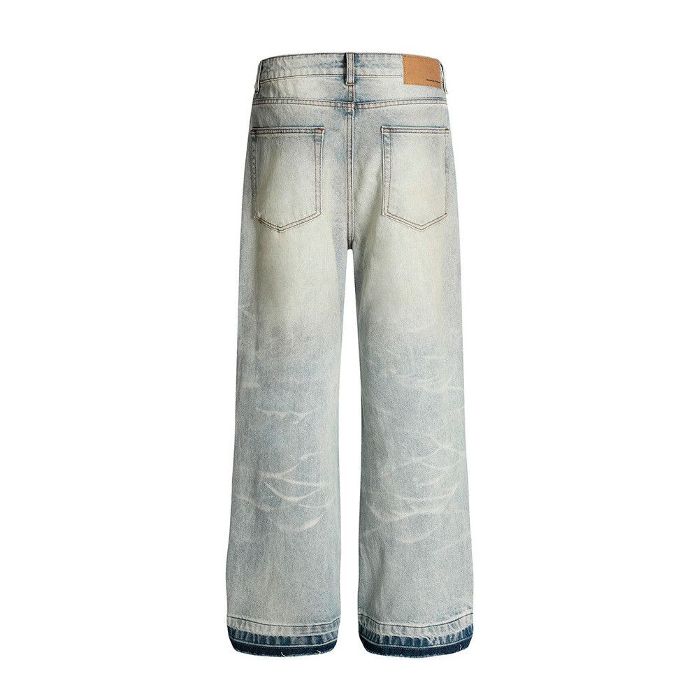 Japanese Brand × Jean Men's retro distressed straight casual heavy washed jeans Size US 32 / EU 48 - 3 Thumbnail