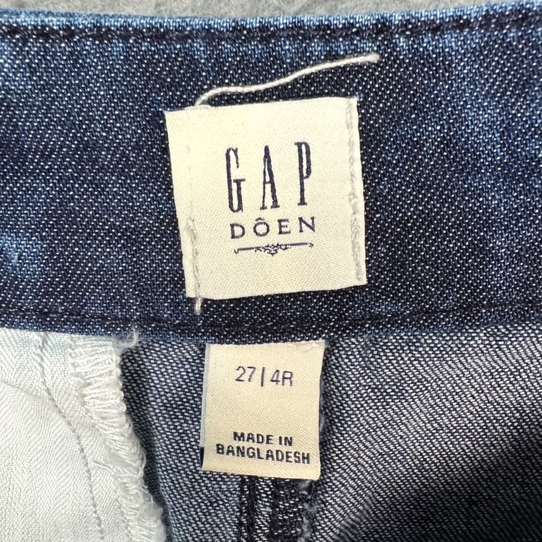 Gap Gap x Doen Womens Bermuda Shorts 4R Denim Button-Front High Waist Blue 27 in / 4R / Adult Womens Size 27 / 4R Bermuda Shorts Blue Womens Gap x Doen Size 27" / US 4 / IT 40 - 3 Thumbnail