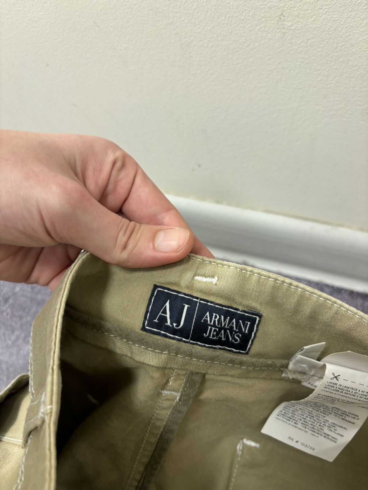 Armani Vintage Armani Jeans Men’s Structured Straight Pants Jeans Size US 32 / EU 48 - 9 Thumbnail