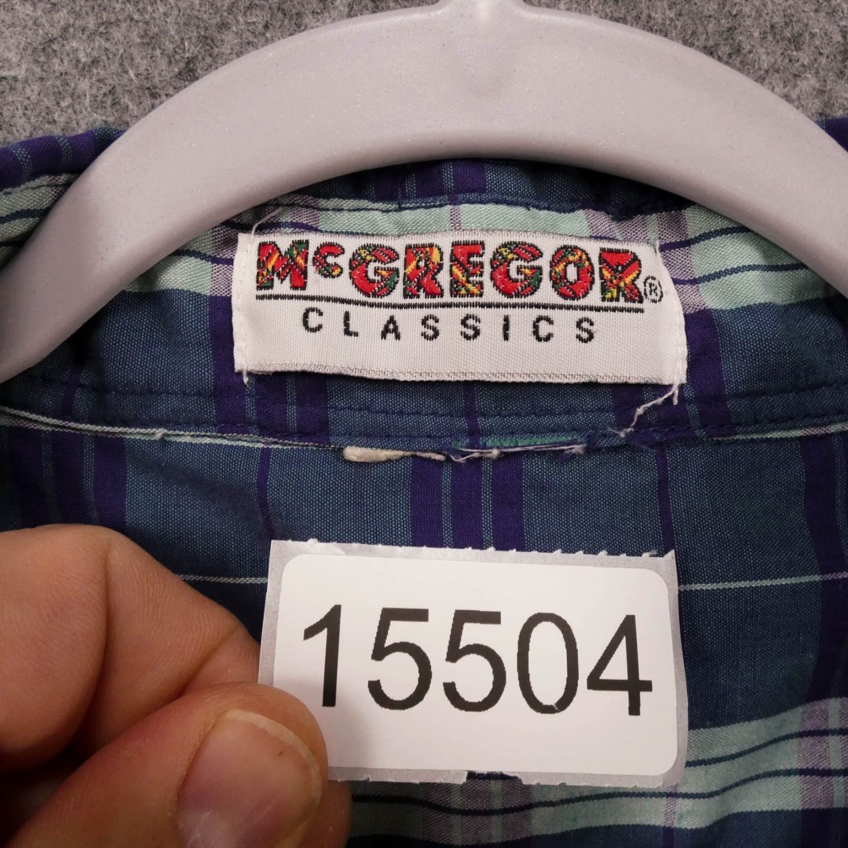 McGregor McGregor Shirt Mens L Short Sleeve Button-Up Blue Plaid Classic Size US L / EU 52-54 / 3 - 7 Thumbnail