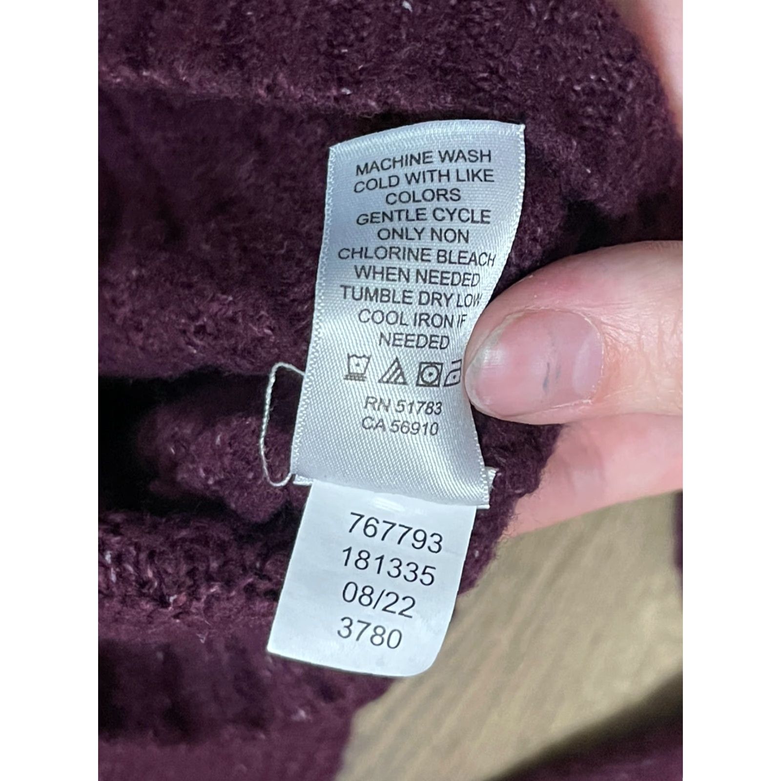 Vintage Maurices Sweater Women's Size Medium Purple Long Sleeve Turtleneck Pullover Knit Casual Fall Spring Summer Womens Regular Size M / US 6-8 / IT 42-44 - 7 Thumbnail
