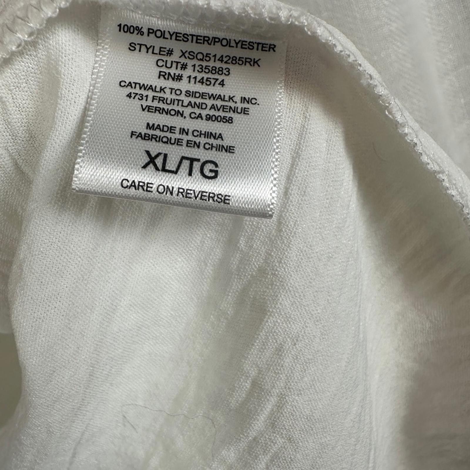 Other PLEIONE Women’s Flowy Angel White XL Top Church Baby Shower Size XL / US 12-14 / IT 48-50 - 4 Thumbnail