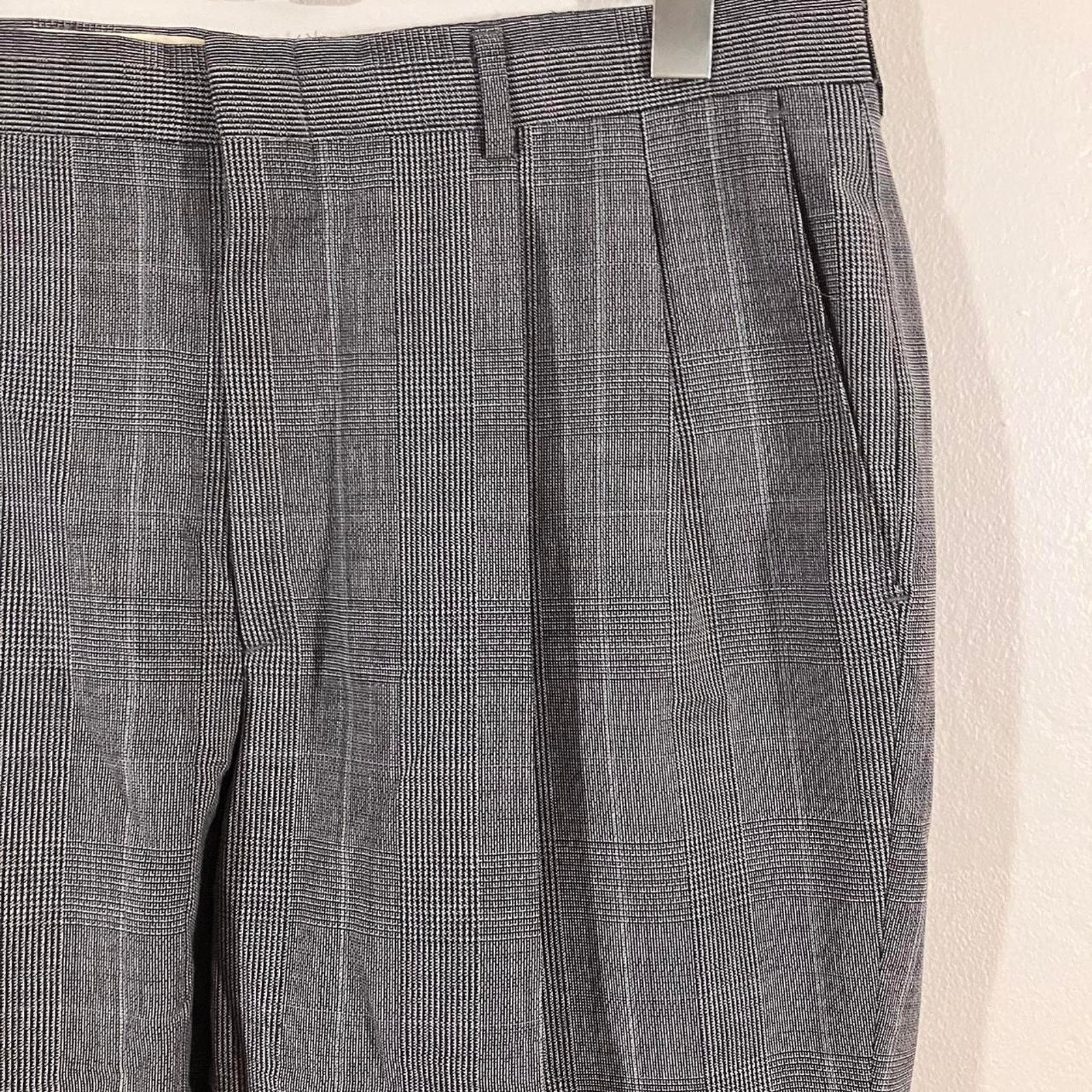 Haggar × Vintage Haggar Imperial Dress Pants Wool Blend Pleated Vintage Size US 34 / EU 50 - 2 Thumbnail