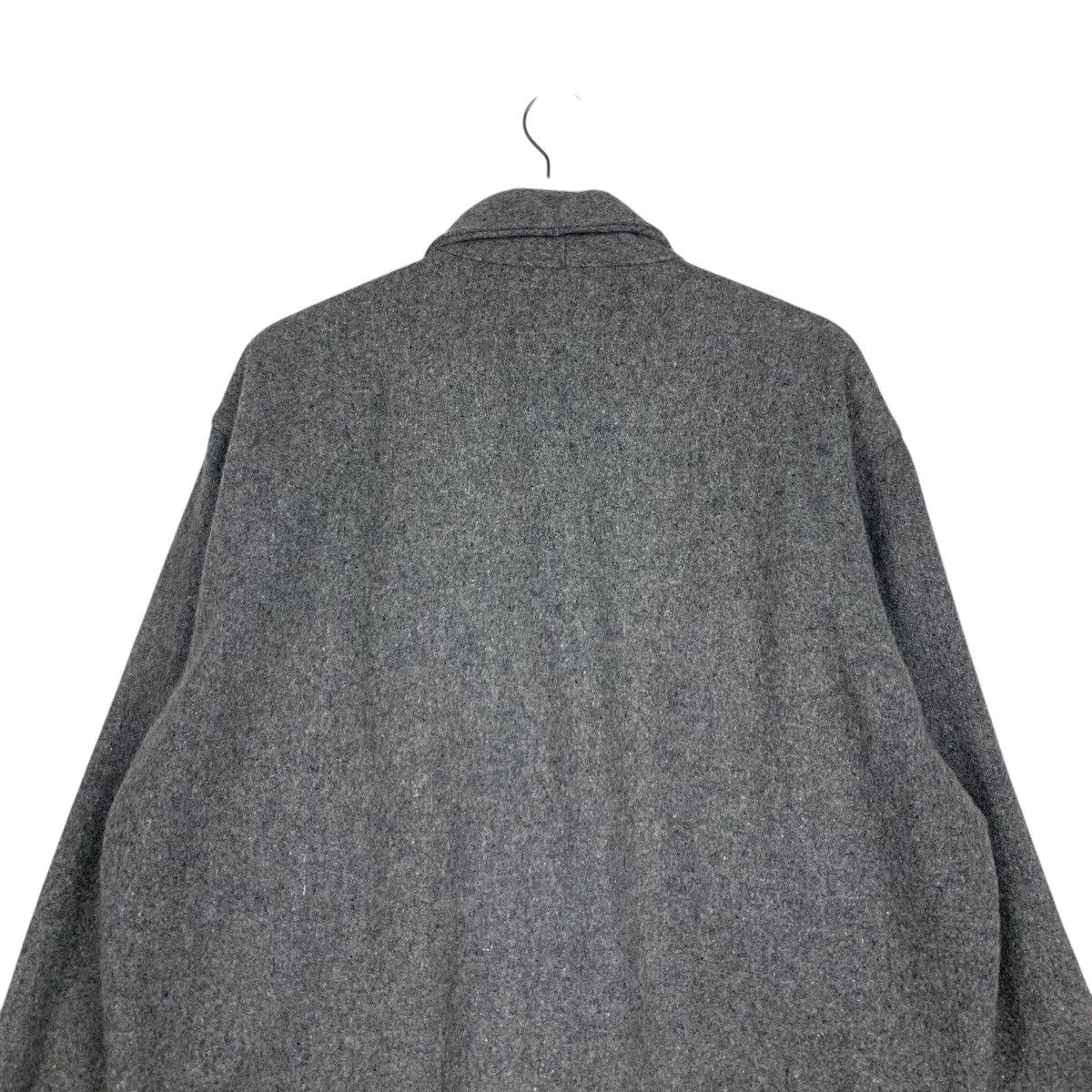 Flannel MELTON Made in Usa Outerwear Wool Gray Flannel #1813-C20 Size US L / EU 52-54 / 3 - 8 Thumbnail