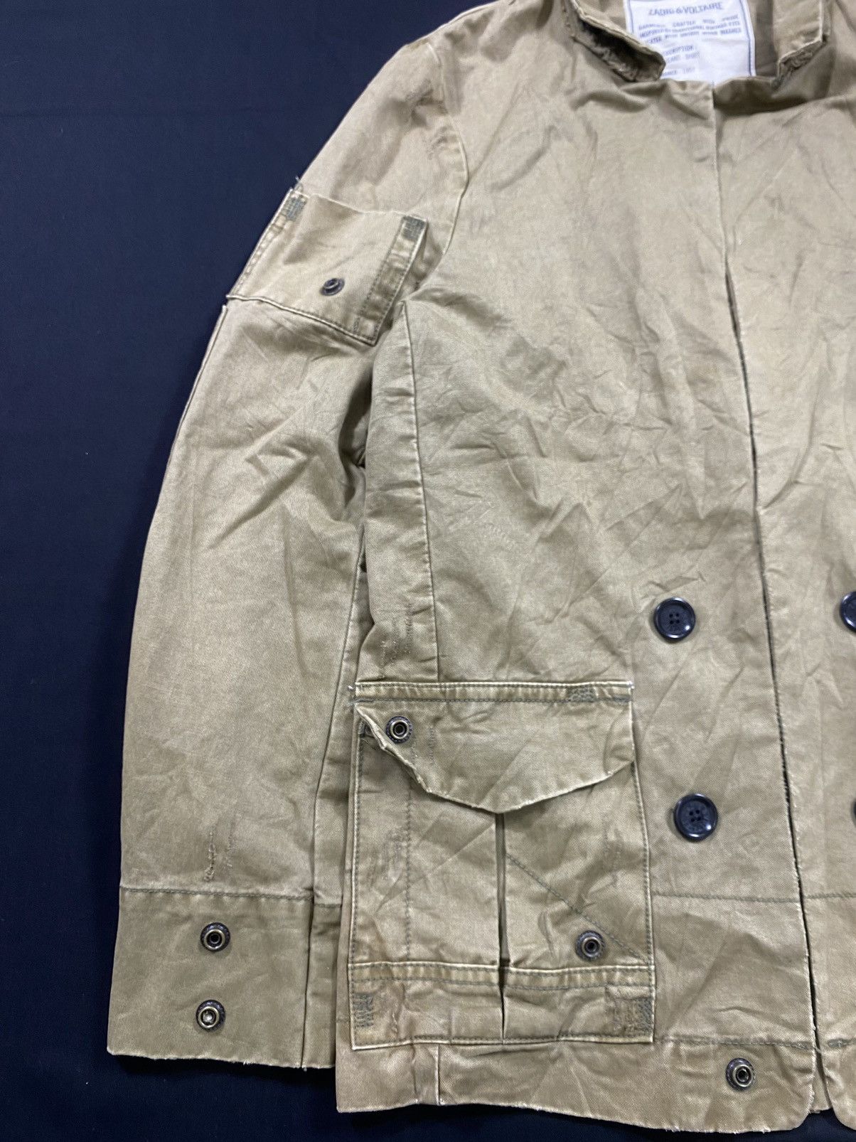 20471120 Japanese Military Jacket Punk Distressed Taxi Driver Style Size US M / EU 48-50 / 2 - 9 Thumbnail
