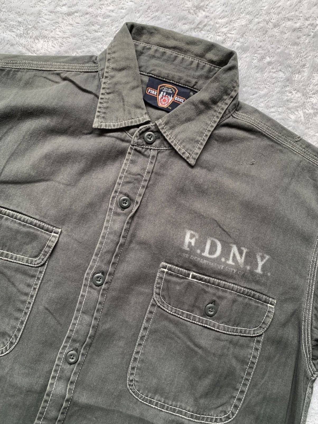 Vintage Fire department city of newyork FDNY workshirt Size US M / EU 48-50 / 2 - 2 Thumbnail