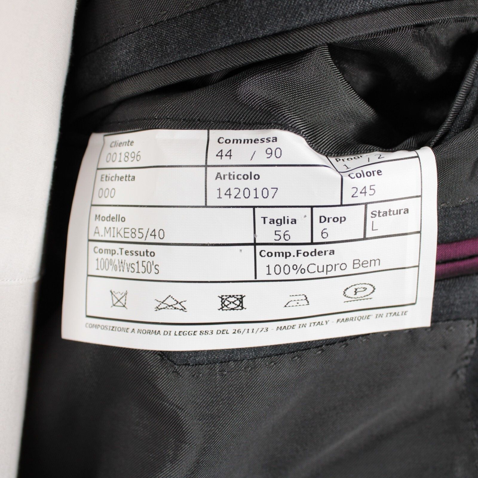 Sartoria Partenopea Sartoria Partenopea Suit Size US 46 Long in Gray Size 46R - 7 Thumbnail