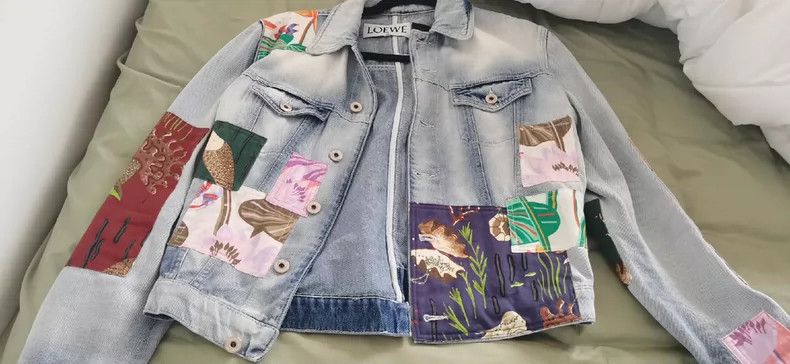 Loewe LOEWE Printed denim jacket coat Size S / US 4 / IT 40 - 1 Thumbnail