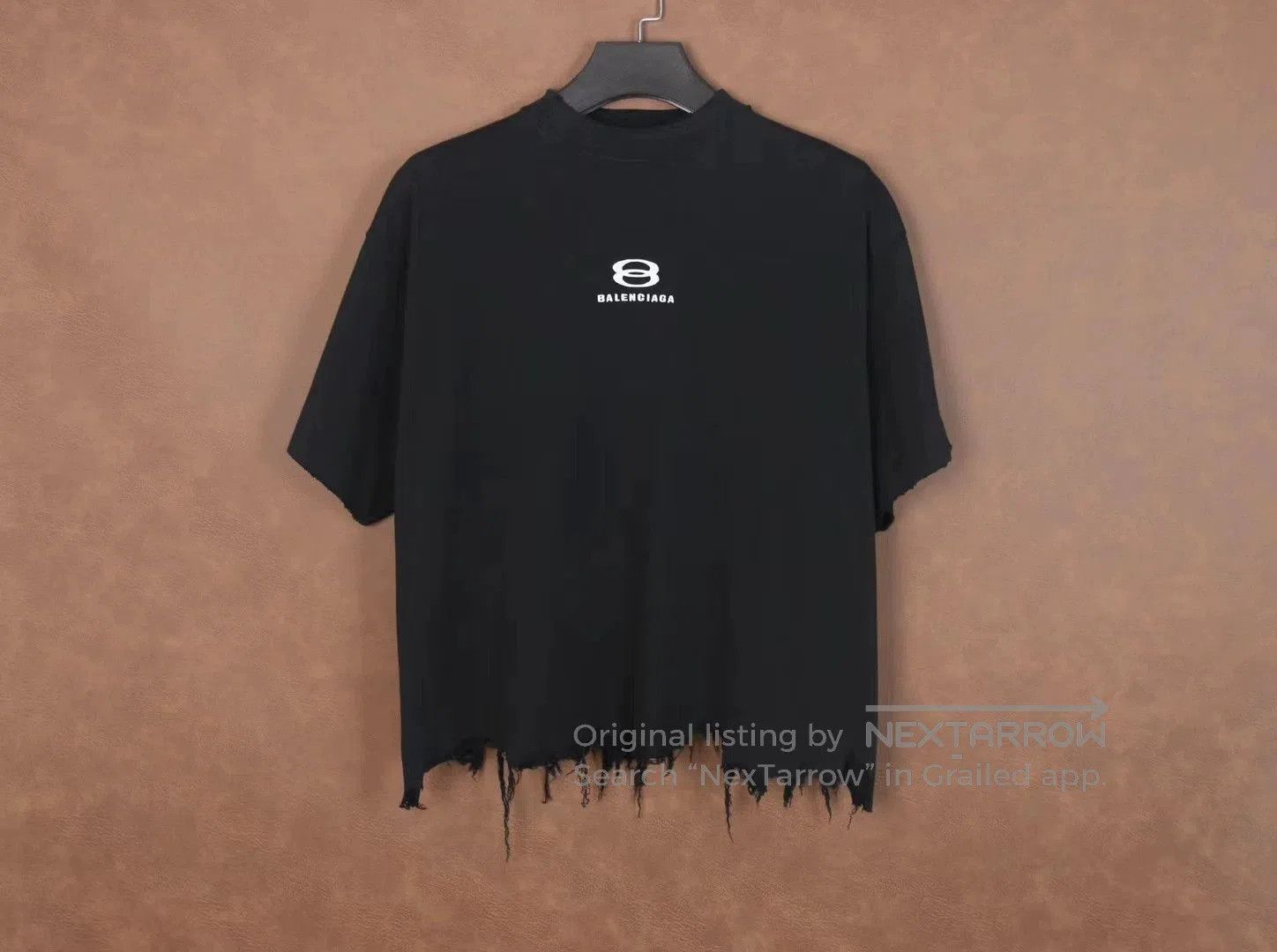 Balenciaga Balenciaga Black Distressed Hem Short-Sleeve T-Shirt. Size US M / EU 48-50 / 2 - 1 Thumbnail