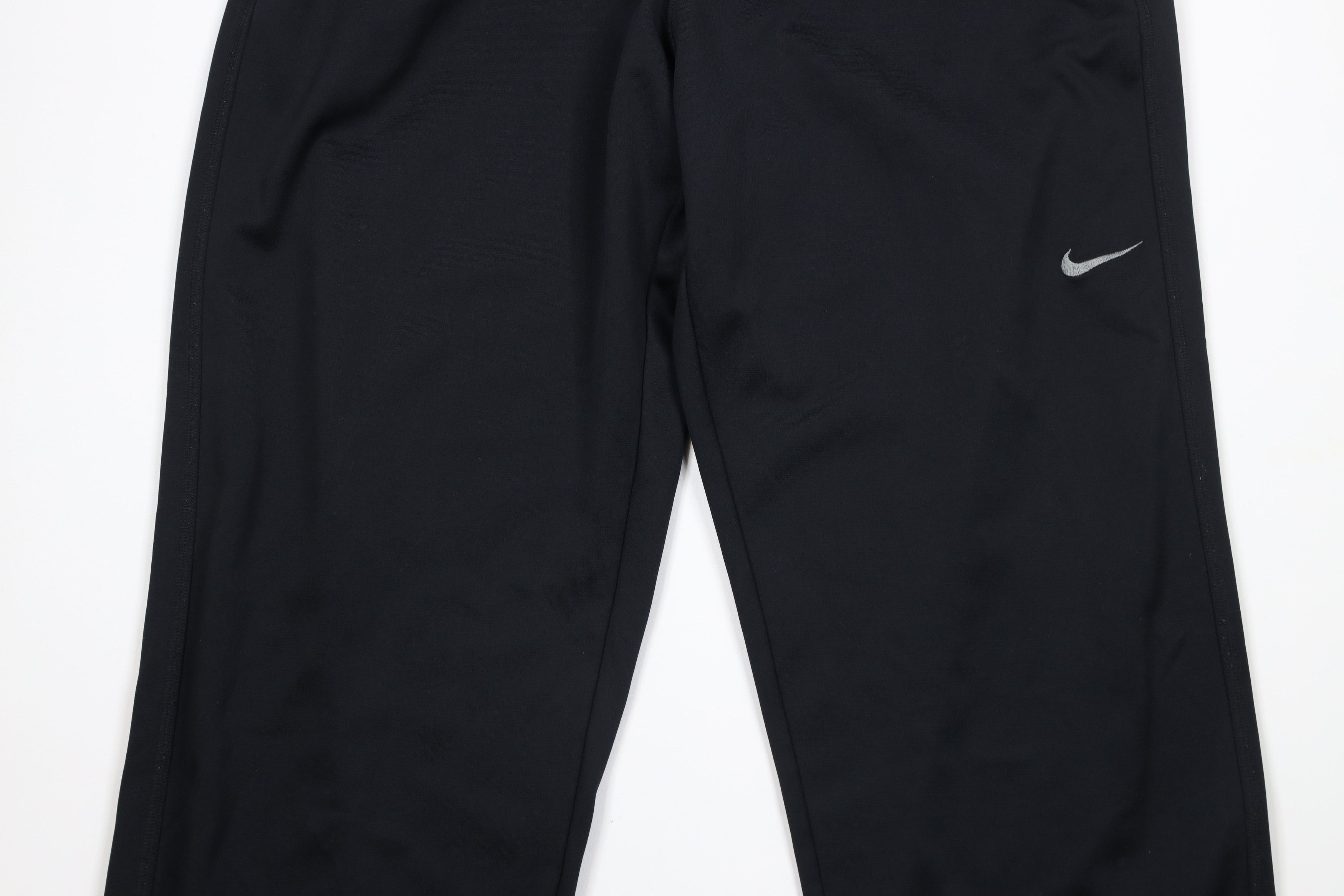 Nike × Vintage Vintage Nike Mini Swoosh Wide Leg Sweatpants Pants Black Size US 38 / EU 54 - 3 Thumbnail