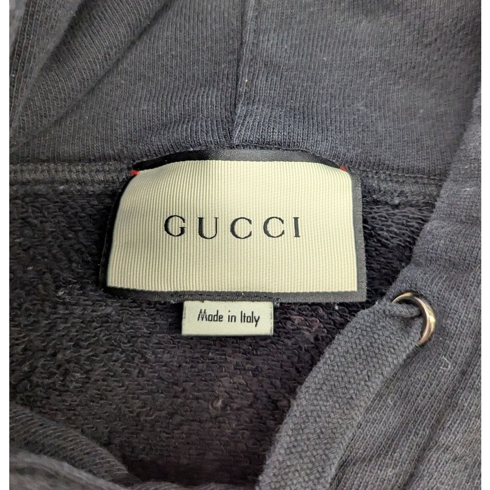 Gucci × Supreme Gucci Embroidered 3D Teddy Bear black hoodie Size L / US 10 / IT 46 - 3 Thumbnail