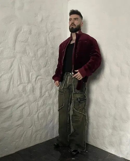 Japanese Brand × Jean Vintage Raw Jeans Trousers y2k holes pockets streetwear Size US 32 / EU 48 - 3 Thumbnail