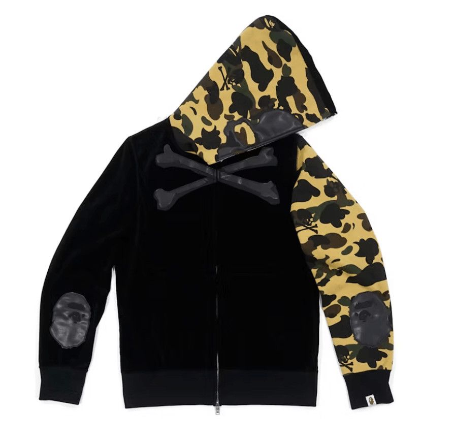 Bape x Mastermind Japan Skull Velvet Hooded Sweatshirt 1st Camo Size US L / EU 52-54 / 3 - 1 Thumbnail