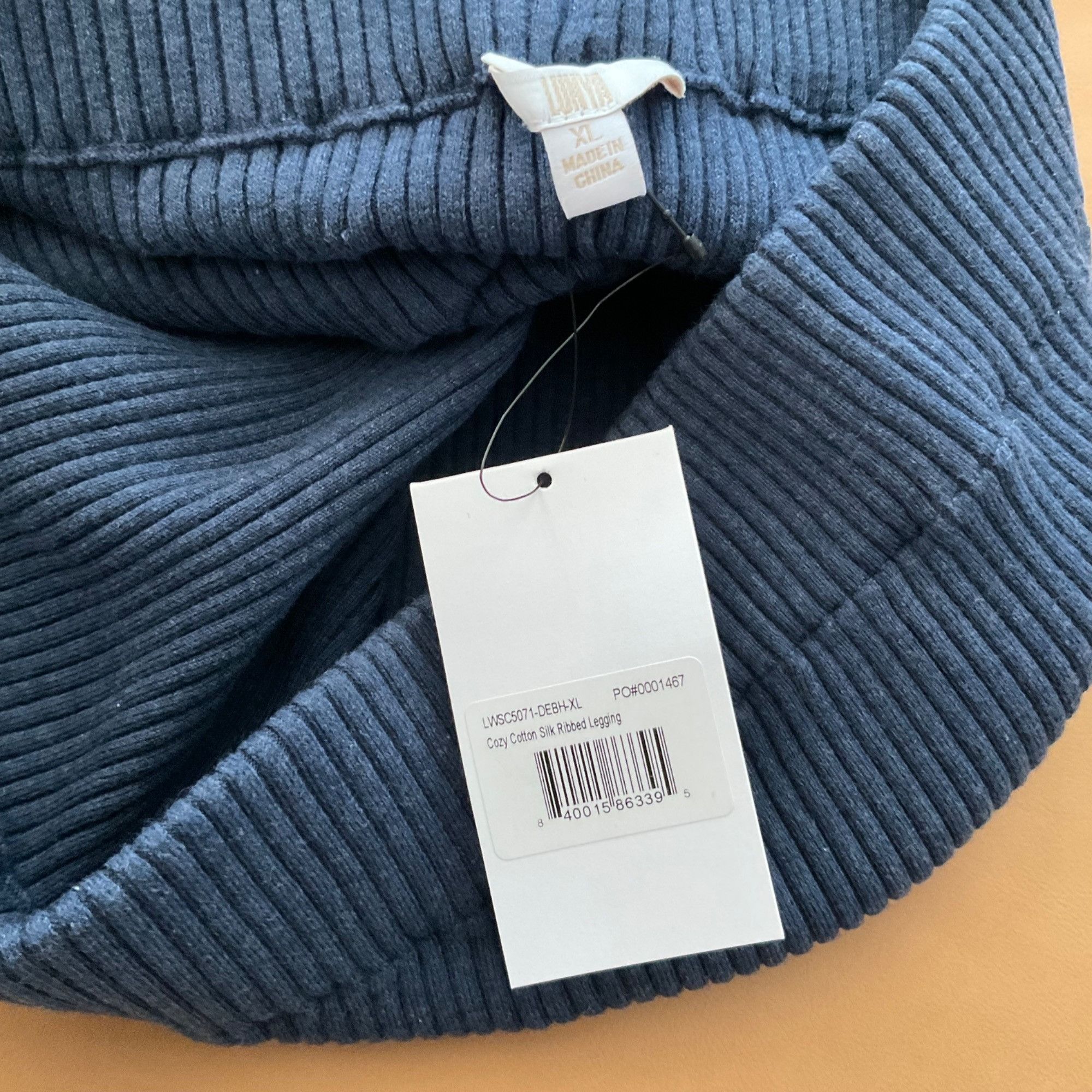 Lunya NWT Lunya Cozy Cotton Silk Ribbed Legging XL clearing blue Size 34" / US 12 / IT 48 - 4 Thumbnail