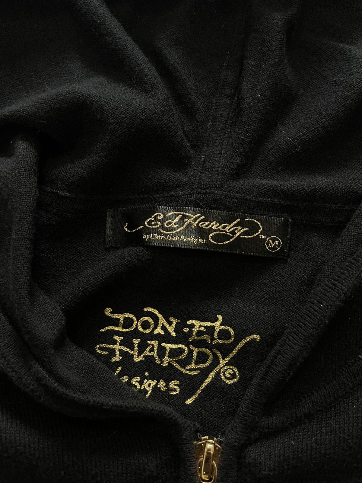 Ed Hardy VTG Ed Hardy Black Roses And Tiger Tattoo Logo Zip Hoodie Size M / US 6-8 / IT 42-44 - 7 Thumbnail