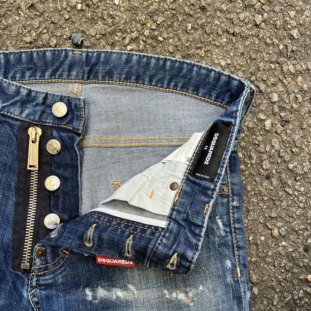 Dsquared2 Distressed Denim DSQUARED2 Jeans Paint Splash Slim Pants Size US 30 / EU 46 - 8 Thumbnail