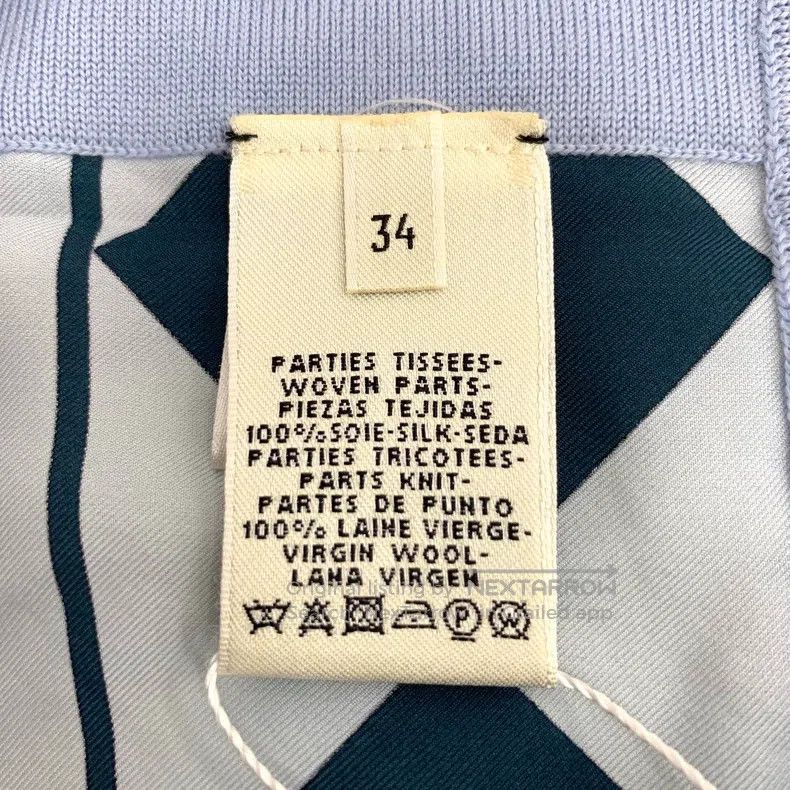 Other Hermes Light blue saddle buckle line wool round-neck long- Size XXS / US 00 / IT 34 - 6 Thumbnail
