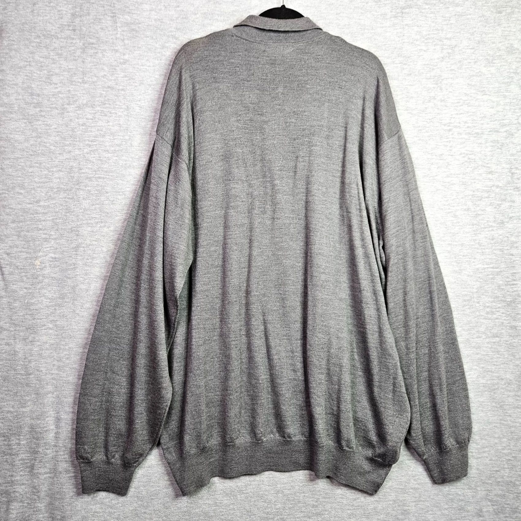 Vintage Toscano Men Sweater 2XT Gray 100% Merino Wool Pullover Knit Crew Neck Knit Style All Seasons Casual Clothings Size US XXL / EU 58 / 5 - 2 Thumbnail
