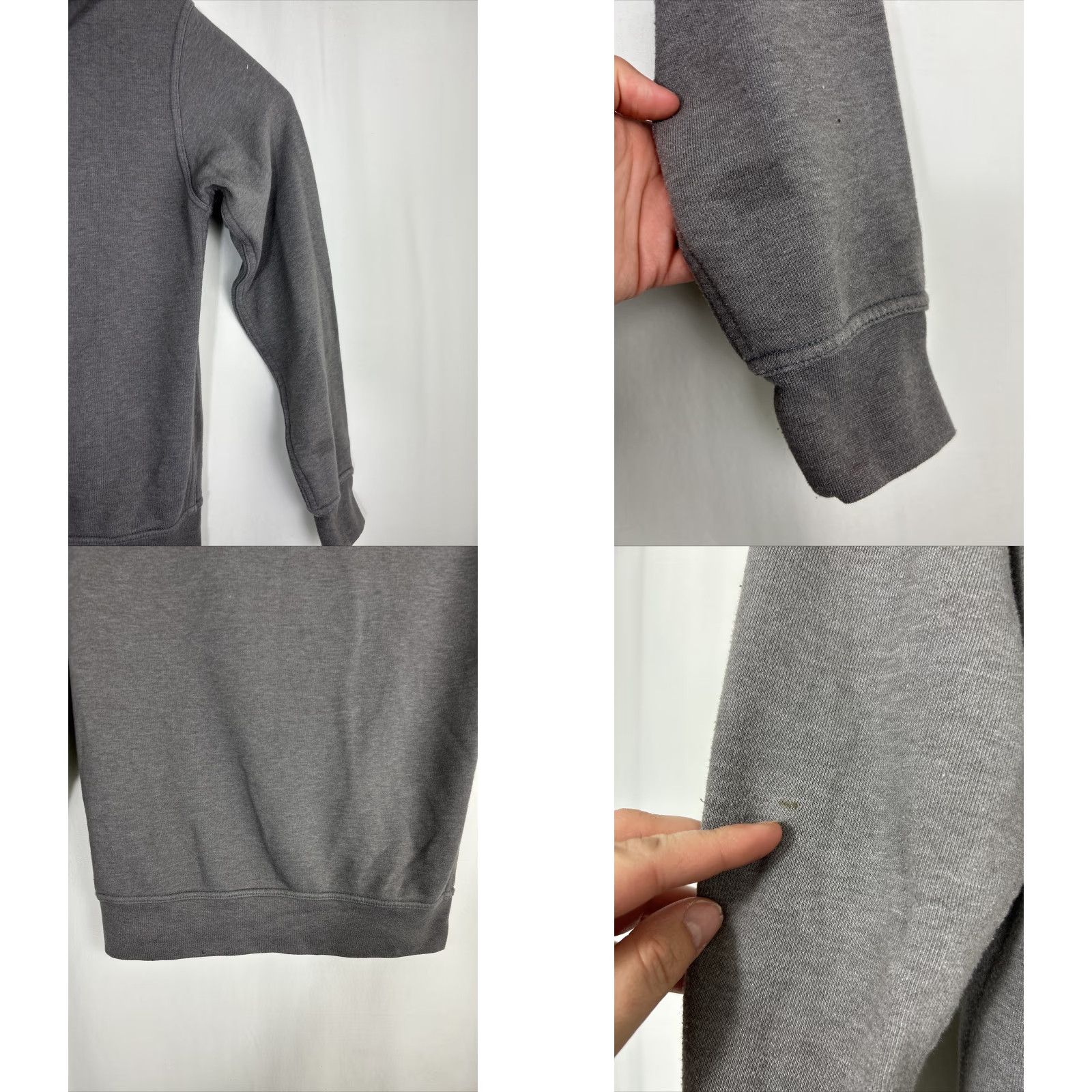 The North Face VINTAGE The North Face Mens Small Gray Pullover Hoodie Red Box Logo Patch Size US S / EU 44-46 / 1 - 9 Thumbnail