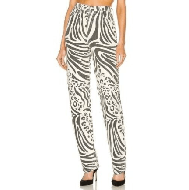 image of Mother The Curbside Heel High Waisted Jeans ( 24 ) in Animal Trails, Women's