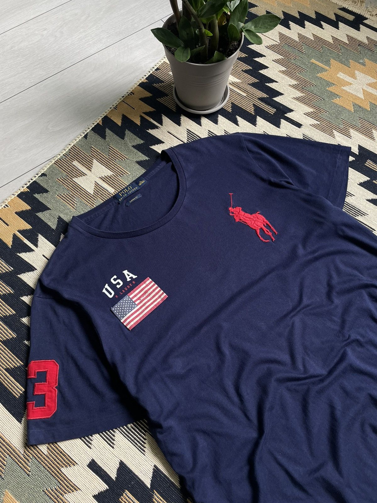 Vintage Polo Ralph Lauren USA Flag Y2K T-shirt Size US XL / EU 56 / 4 - 4 Thumbnail