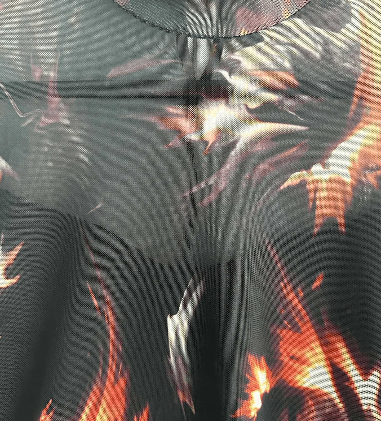 Allsaints AllSaints Mesh Bodysuit Semi-Sheer with Flames Size XS / US 0-2 / IT 36-38 - 3 Thumbnail