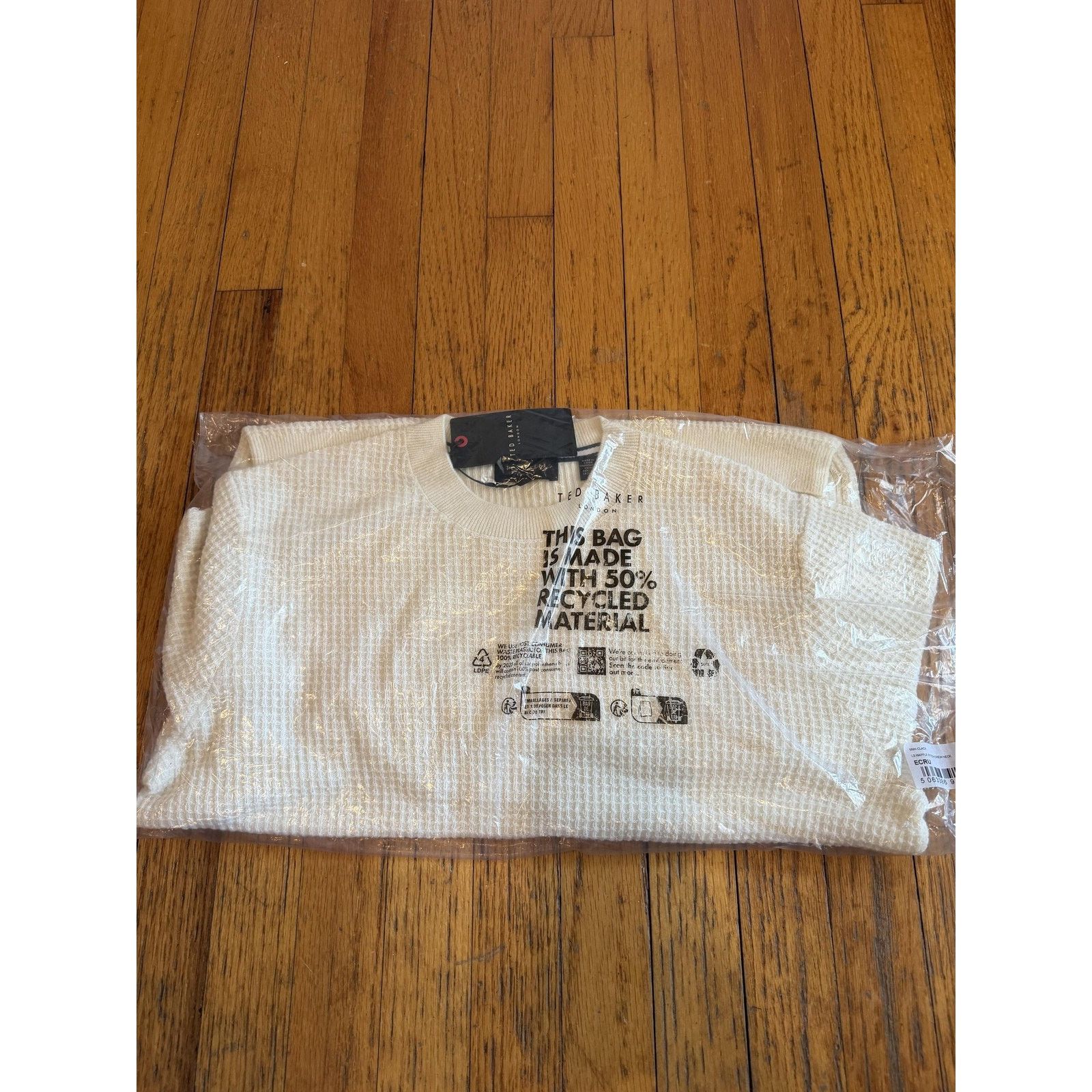 Ted Baker Ted Baker Mens Crewneck Waffle Stitch Knit Sweater Small Size US S / EU 44-46 / 1 - 3 Thumbnail