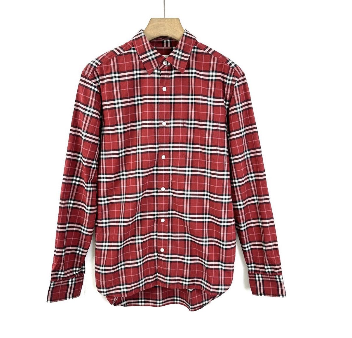 Burberry Burberry/Classic Red Plaid Long Sleeve Shirt K12 Size US M / EU 48-50 / 2 - 1 Thumbnail