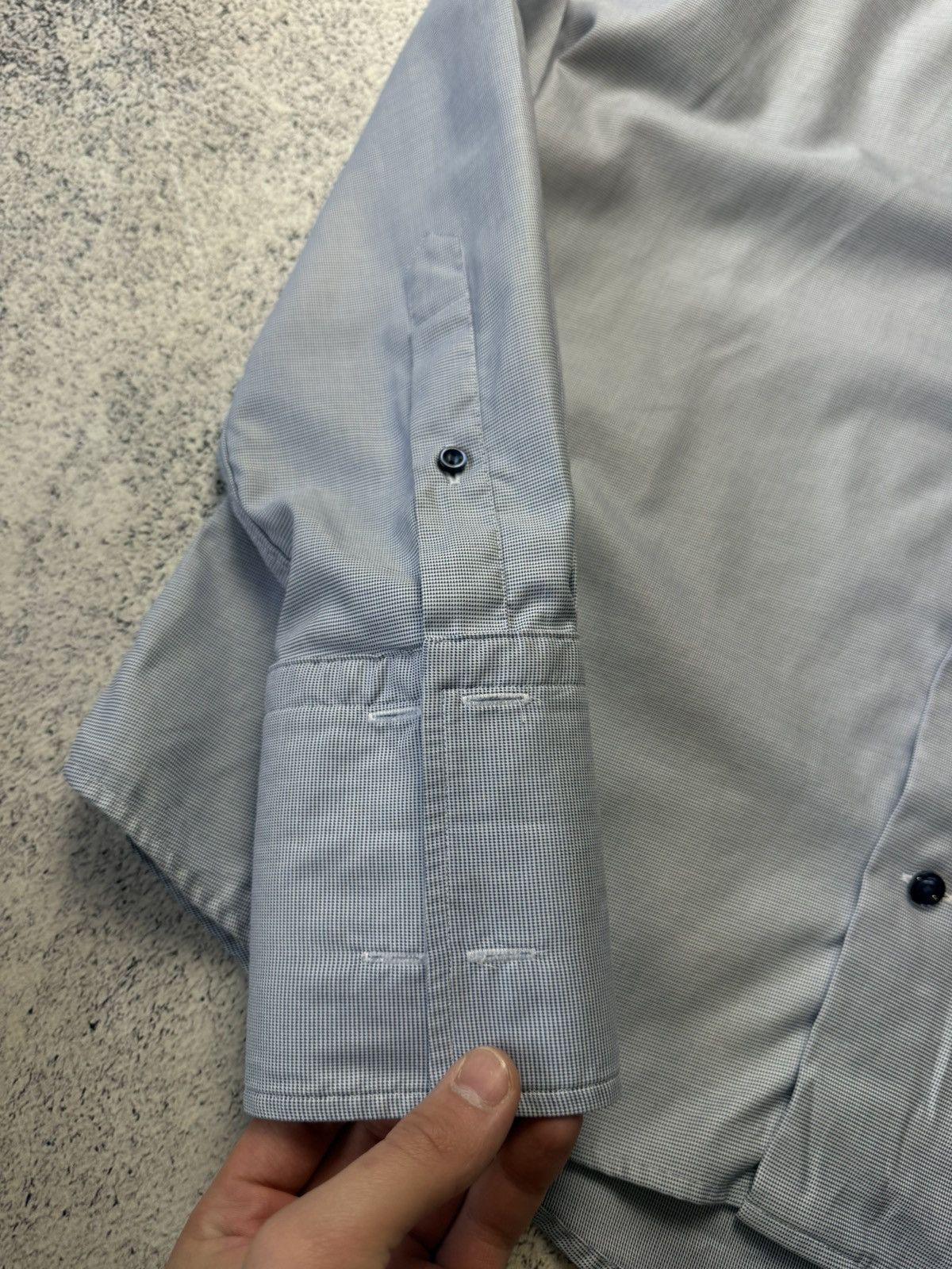 Eton ETON Mens Button Down Blue Cotton Slim Long Sleeve Shirt Size US L / EU 52-54 / 3 - 14 Thumbnail