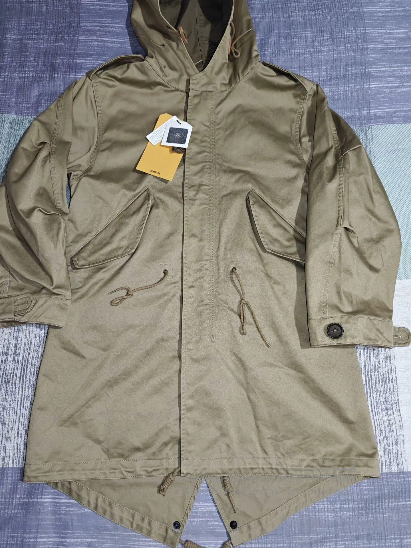 Gimo's GIZEMO Khaki M51 Parka Trench Coat. Size US XXS / EU 40 - 3 Thumbnail