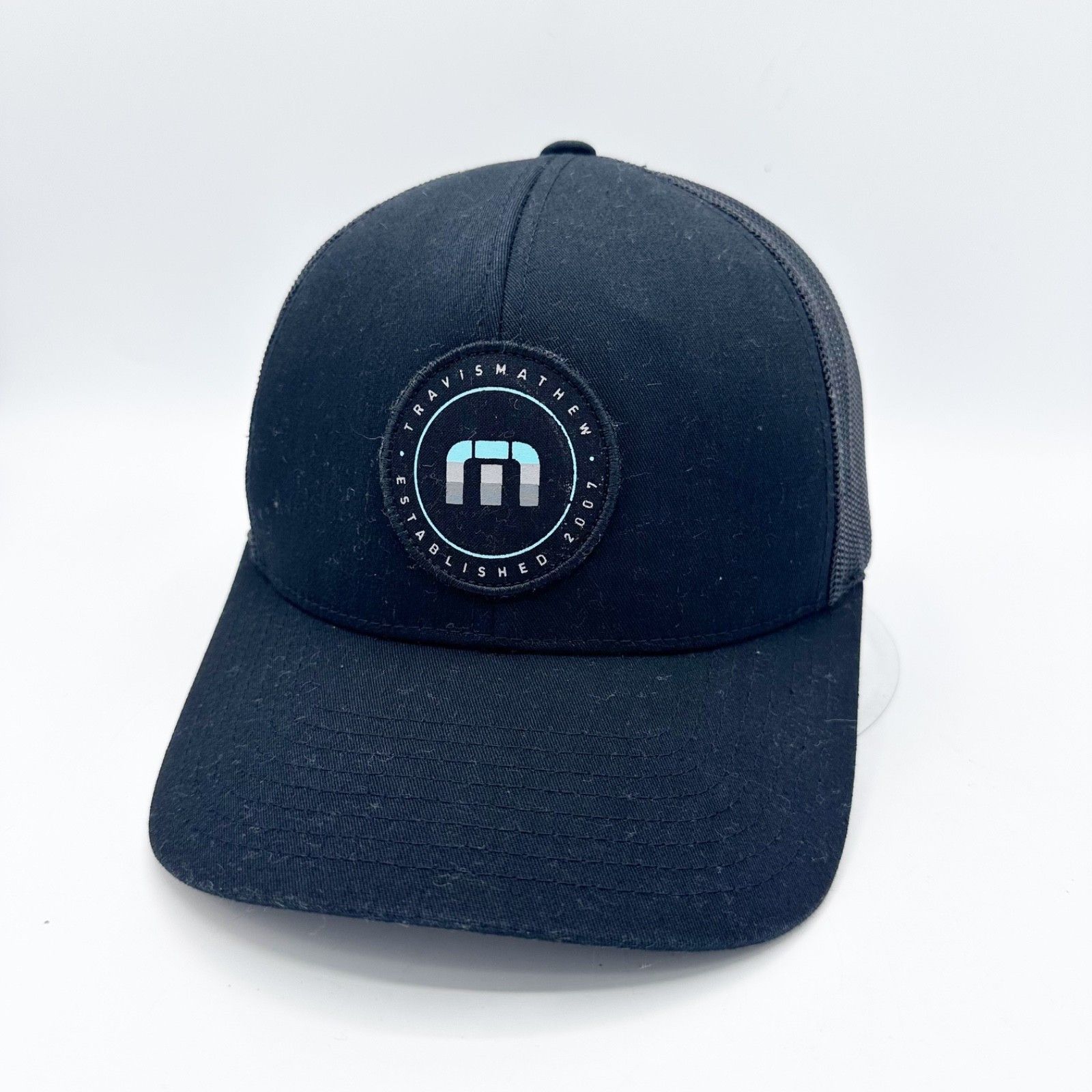 TravisMathew Travis Mathew Golf Hat Cap Snapback Black Trucker Mesh Mens Size ONE SIZE - 1 Thumbnail