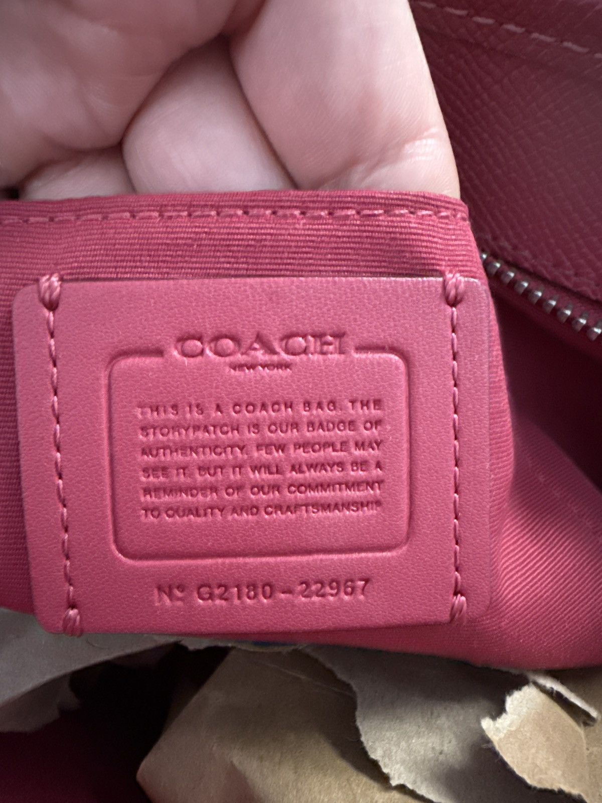 Coach COACH Mini Leather City Zip Tote Purse True Red Size ONE SIZE - 6 Thumbnail