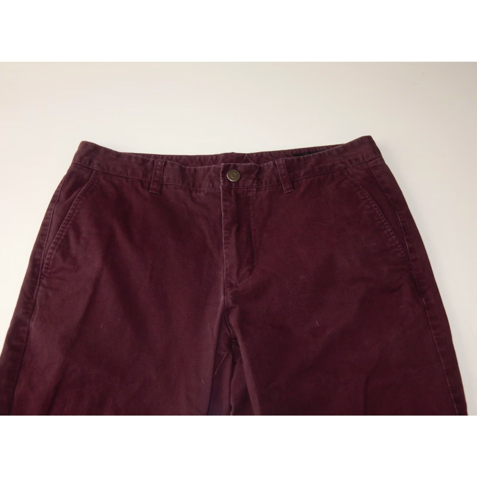 Bonobos VINTAGE Bonobos Pants Khakis Flat Front Cotton Purple 33x34 Mens Straight 30 in Inseam Mens Size US 32 / EU 48 - 3 Thumbnail
