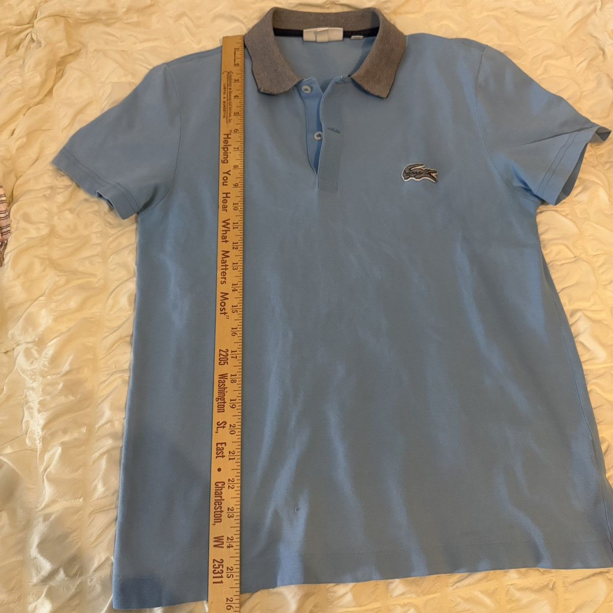 Lacoste Lacoste Regular Fit Light Blue Polo Shirt Big Croc small Size US S / EU 44-46 / 1 - 8 Thumbnail