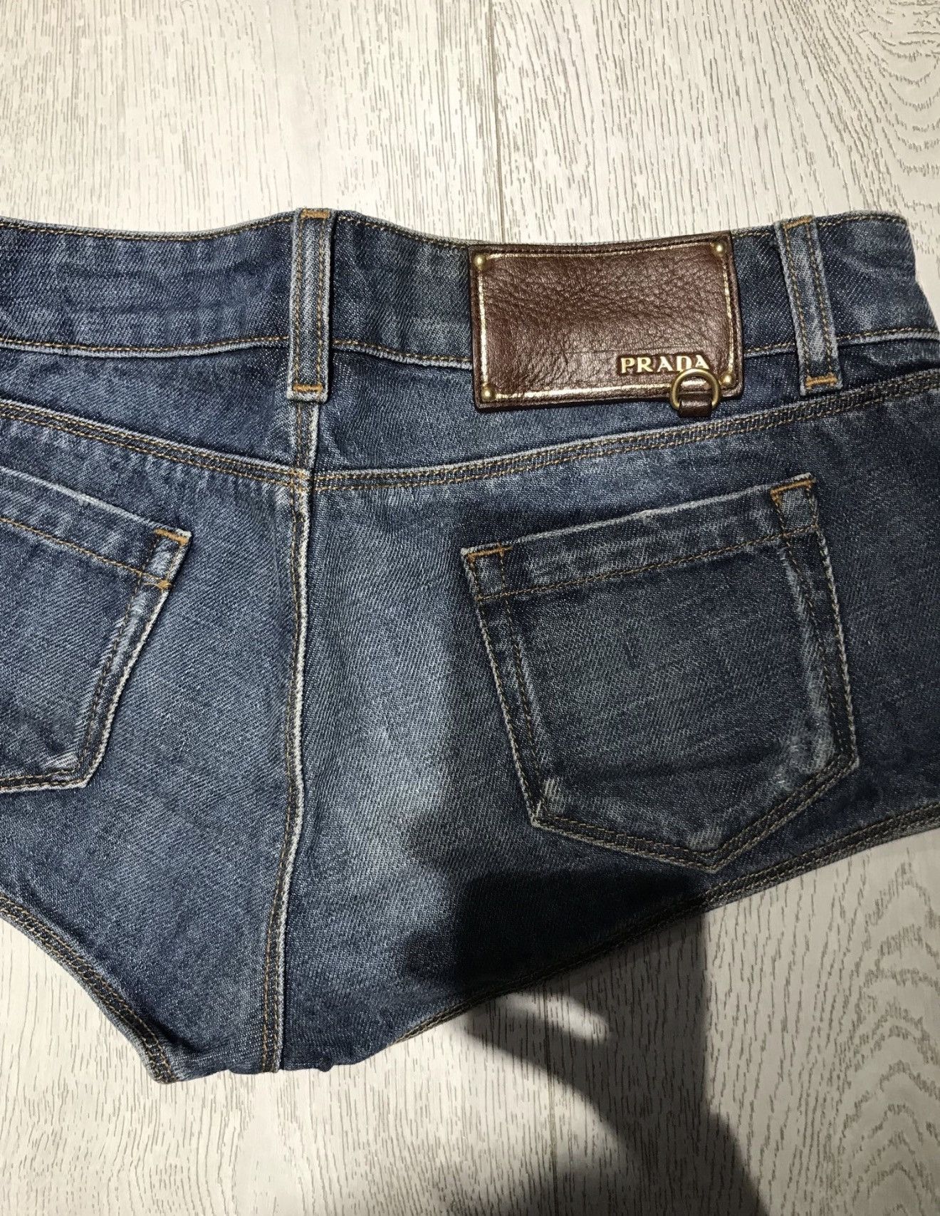 Prada PRADA Denim Jeans Shorts Navy Blue Vintage runway chic Size 25" / US 0 / IT 36 - 3 Thumbnail