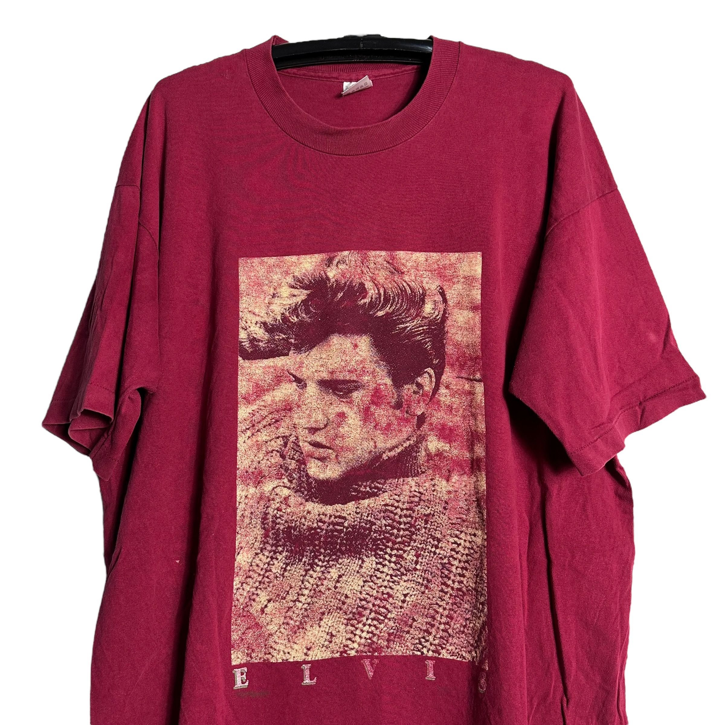 Band Tees 🔥RARE🔥Vintage Elvis Presley Big Face T-shirt Single Stich Size US XXL / EU 58 / 5 - 2 Thumbnail