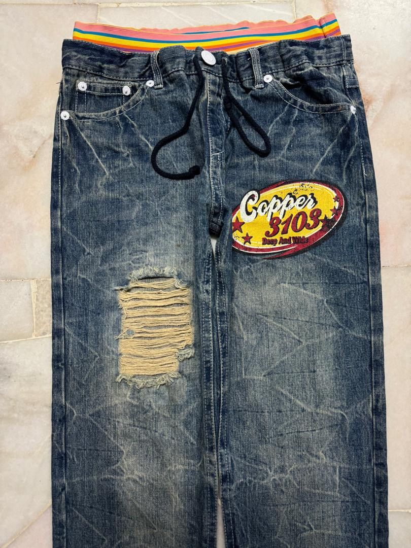 Undercover 💥Double Waist💥Vintage 90’s Japanese Whisker Distressed Rare Size 31" - 3 Thumbnail