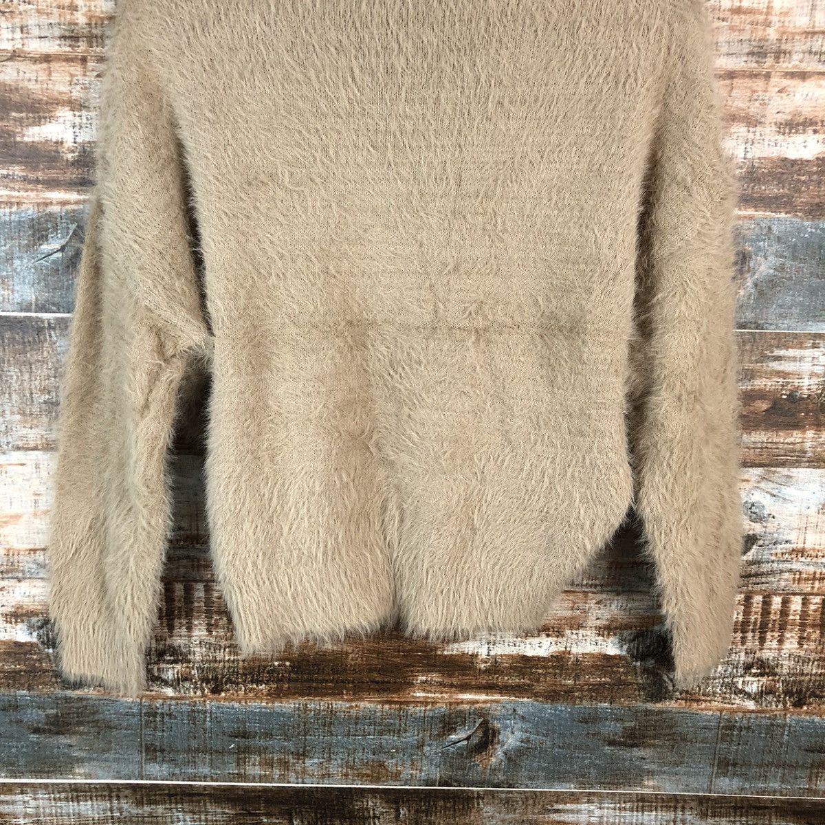 Homespun Knitwear DLL Ingni Brown shaggy fur Mohair Knitwear #C048 Size M / US 6-8 / IT 42-44 - 14 Thumbnail