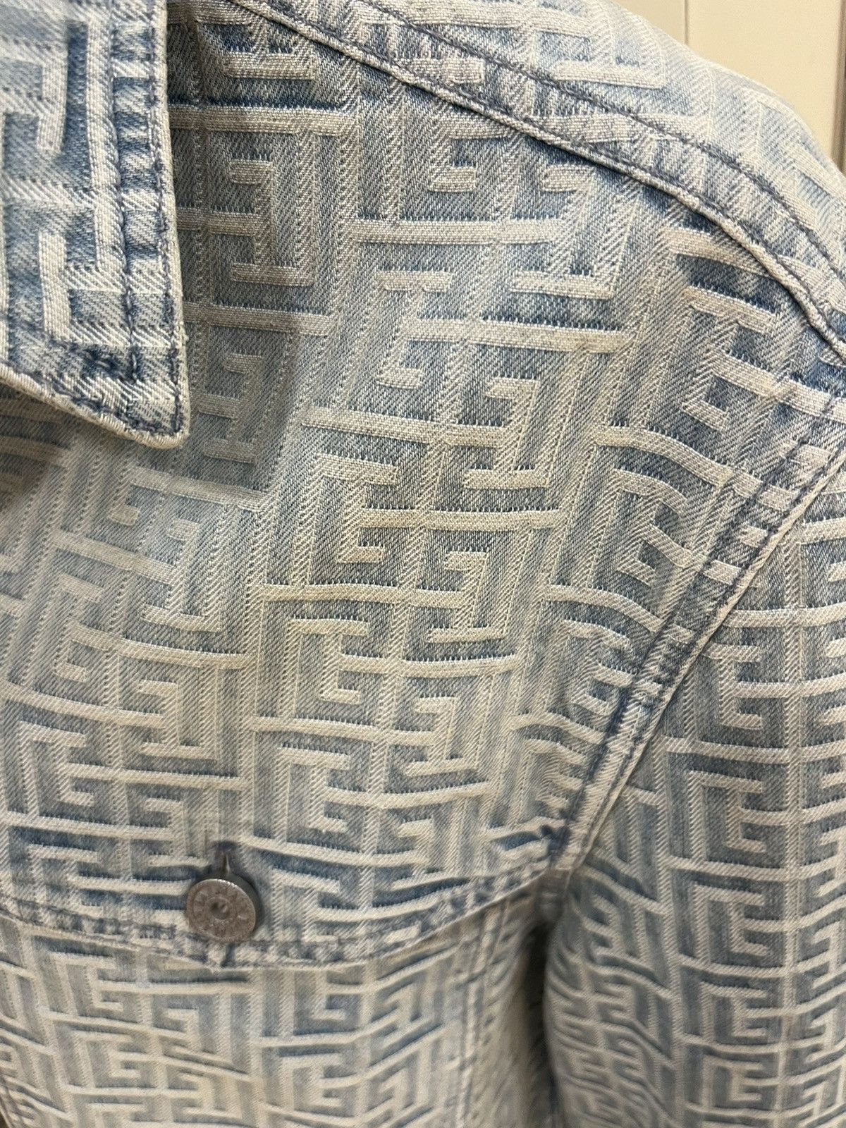 Balmain Monogram Denim overshirt size 46 Size US S / EU 44-46 / 1 - 22 Thumbnail