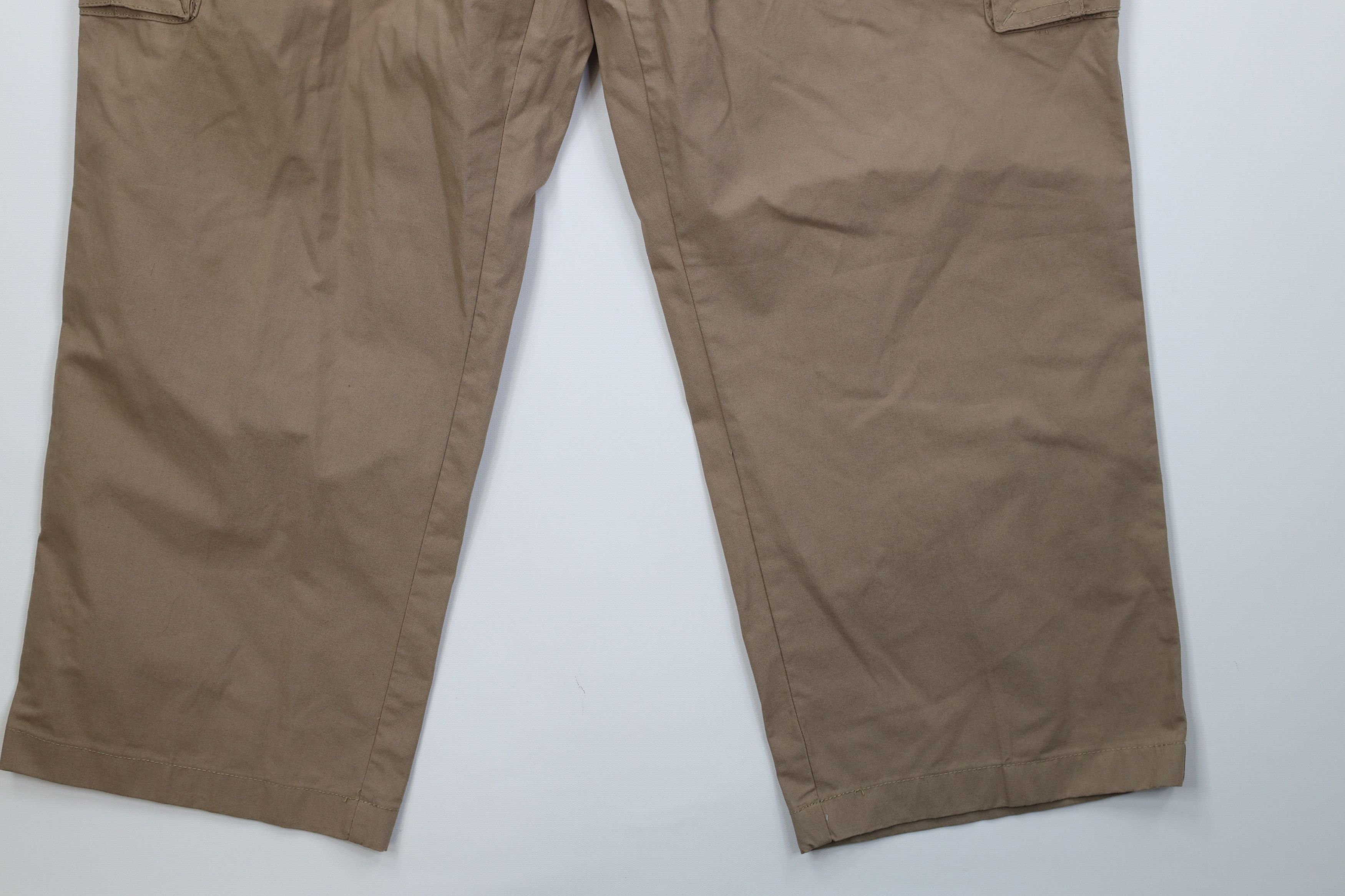 Vintage Vintage 90s Streetwear Baggy Wide Leg Cargo Pants Khaki Size US 44 / EU 60 - 5 Thumbnail