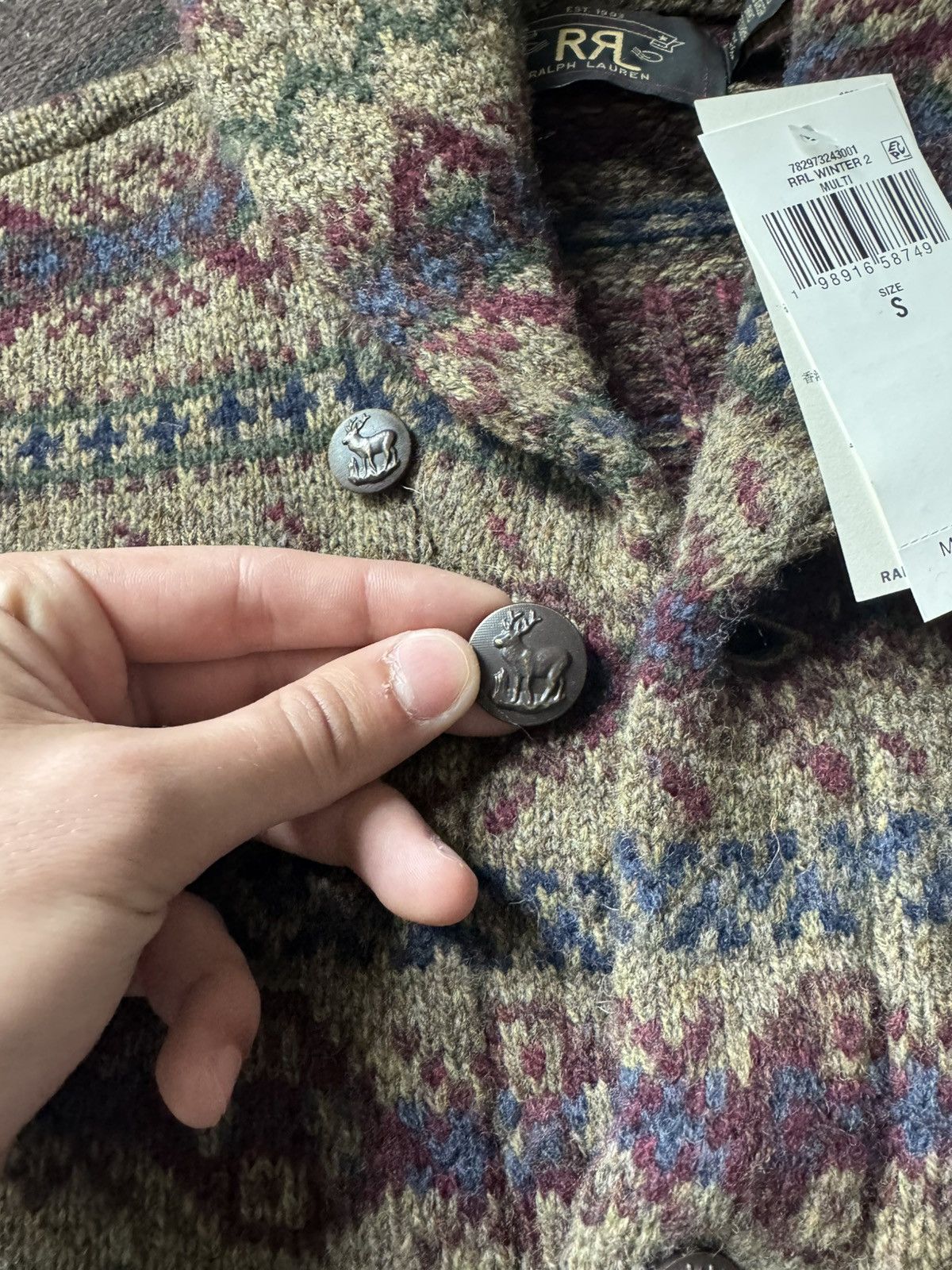 RRL Ralph Lauren Faire Aisle Cardigan Size US S / EU 44-46 / 1 - 4 Thumbnail