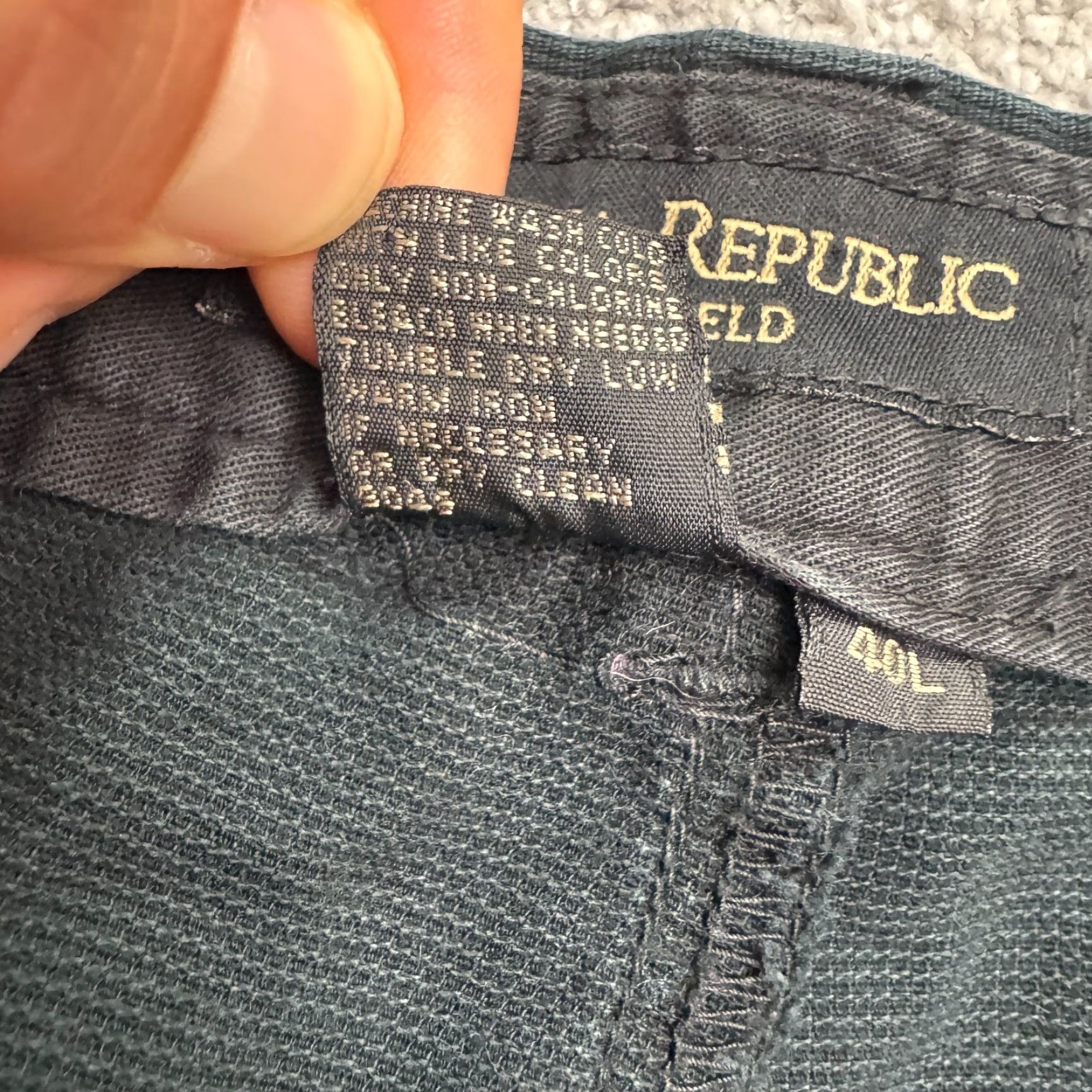 Banana Republic VINTAGE Banana Republic Smithfield Chino Pants Mens 40L Black Regular Fit 31in Inseam 90s Preppy Casual Pants Size US 40 / EU 56 - 6 Thumbnail