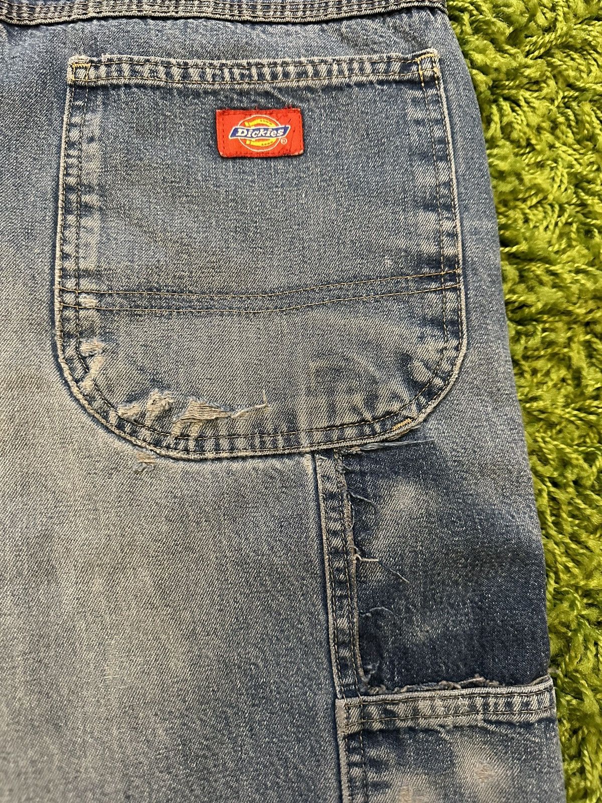 Dickies × Vintage Rare Vintage Dickies Flannel Lined Denim Shorts Size 34 Size US 34 / EU 50 - 3 Thumbnail