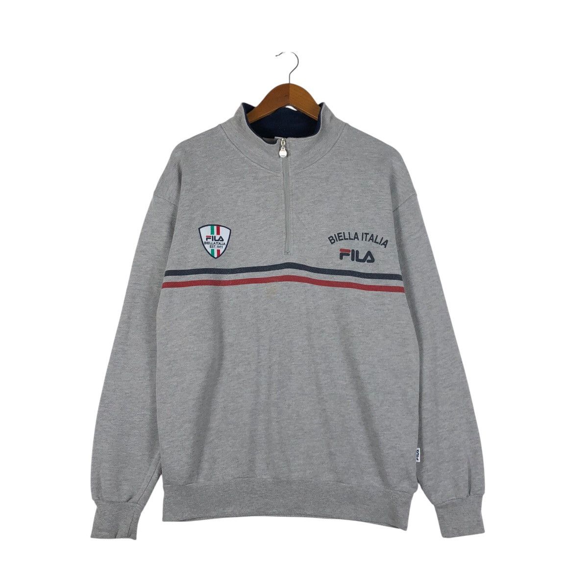 Fila FILA Biella Italia Half Zipper Sweatshirt Size US XL / EU 56 / 4 - 1 Thumbnail