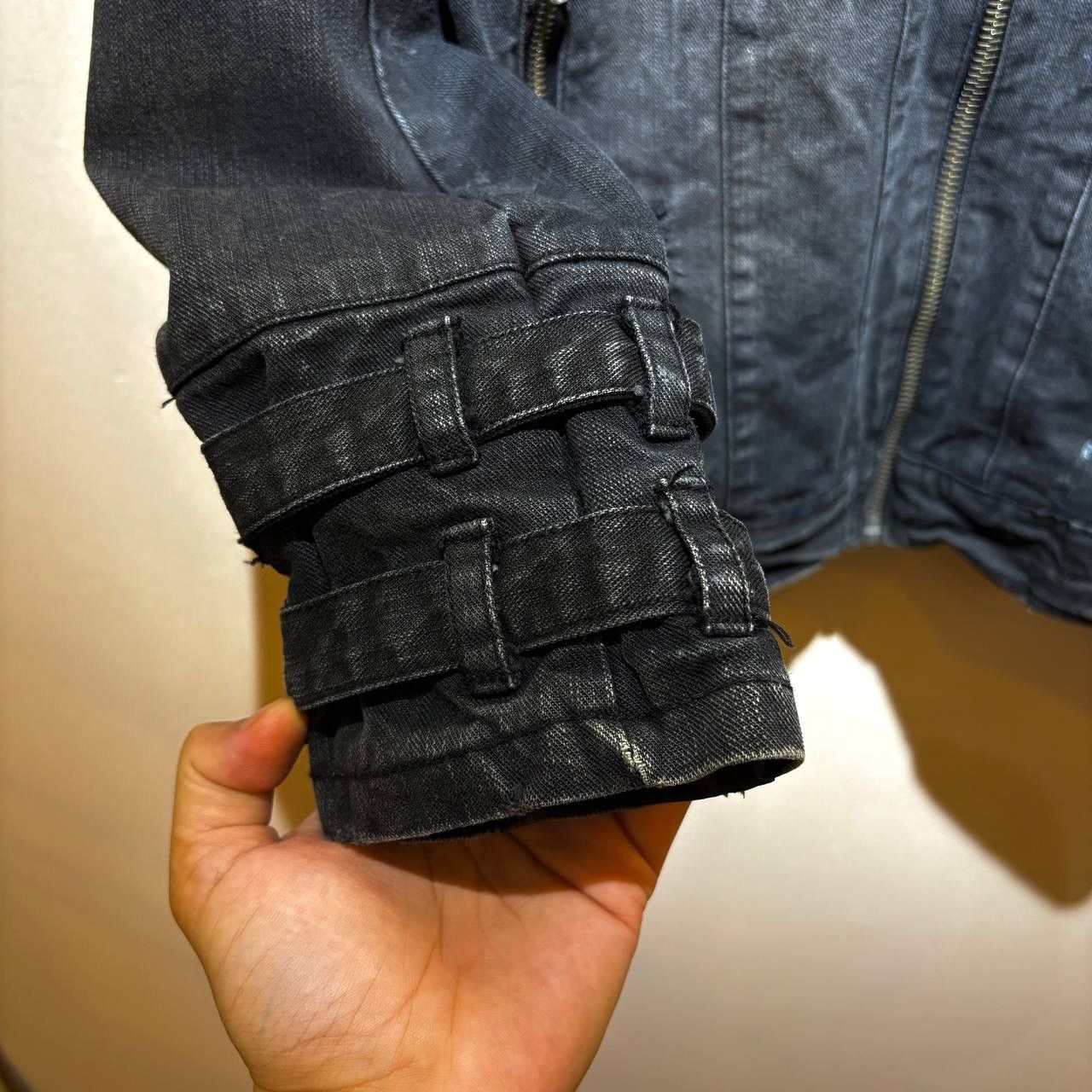 In The Attic In The Attic Distressed Studded Bondage Denim Jacket Size US L / EU 52-54 / 3 - 15 Thumbnail