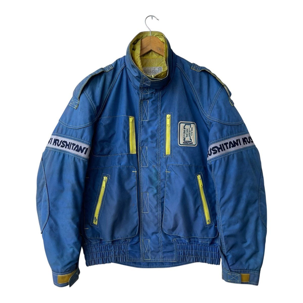 Helmut Lang Vintage 80s Astro Kushitani "Hole Shot" Racing Jacket Size US L / EU 52-54 / 3 - 1 Thumbnail